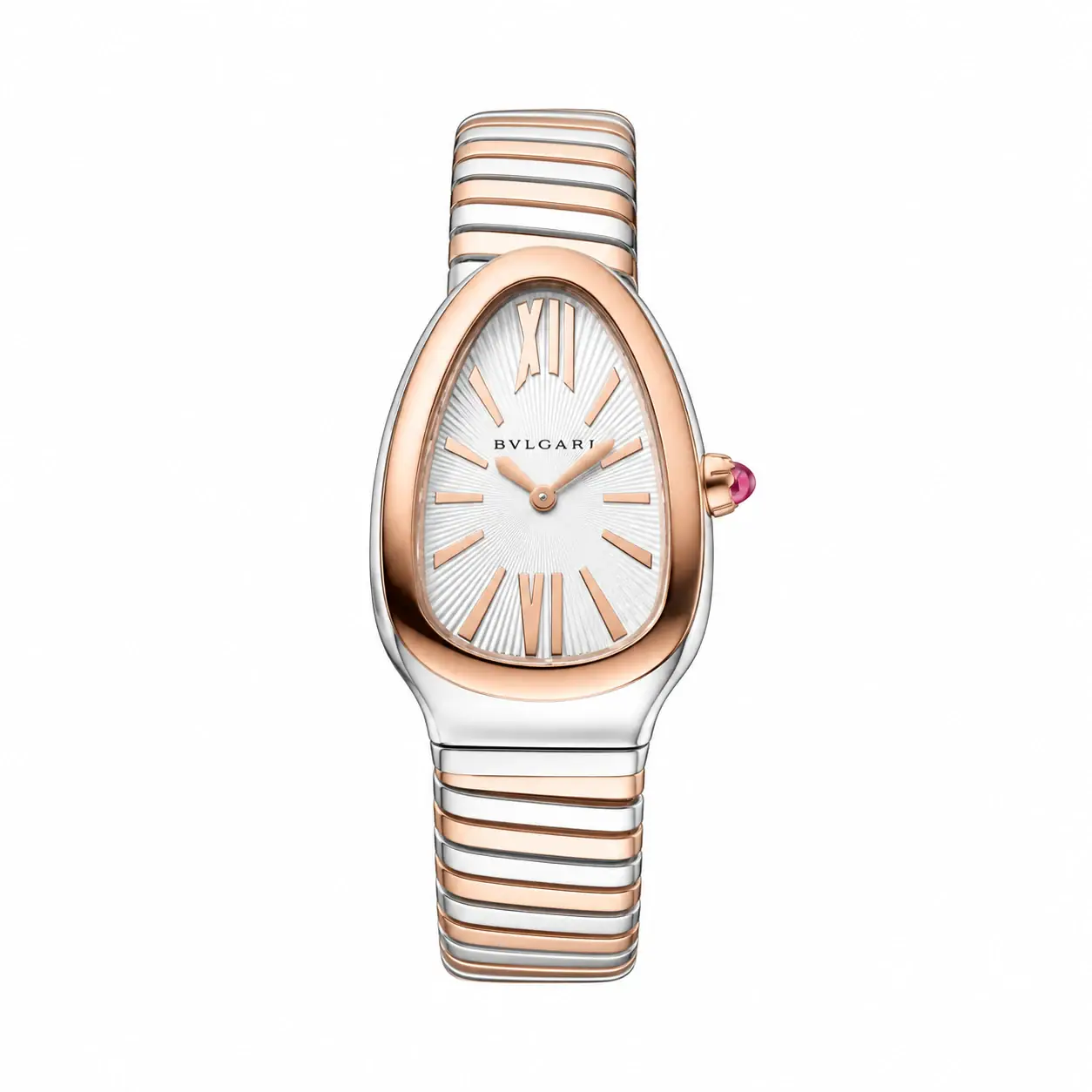 Apresentação Bulgari Serpenti Tubogas — Aço e Ouro Rosé