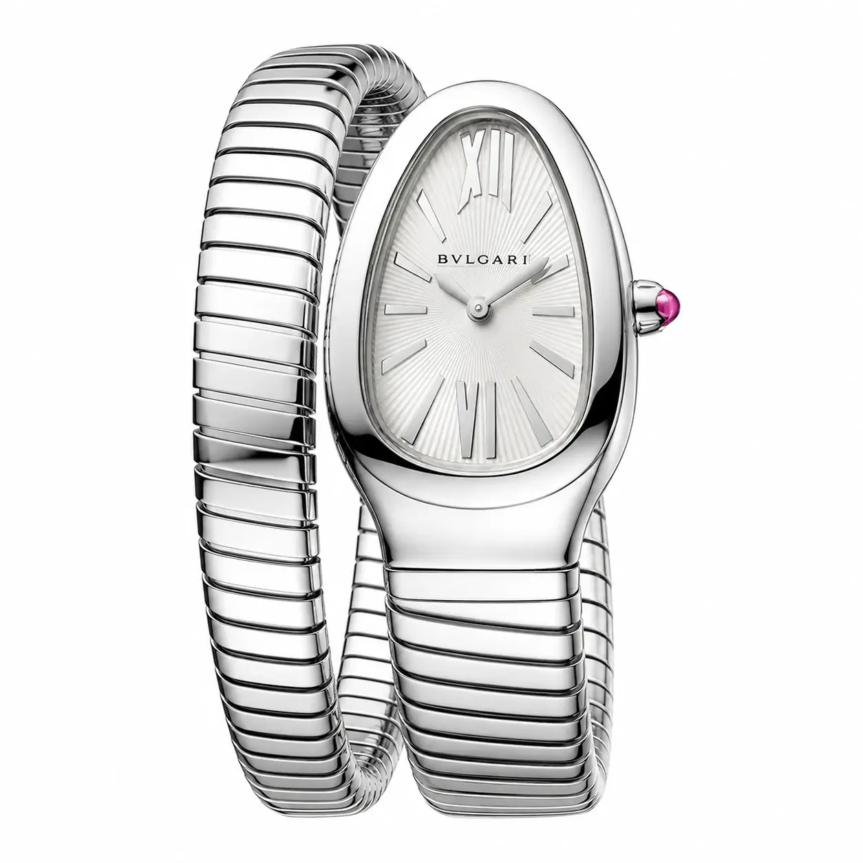 Apresentação Bulgari Serpenti Tubogas — Aço Prata