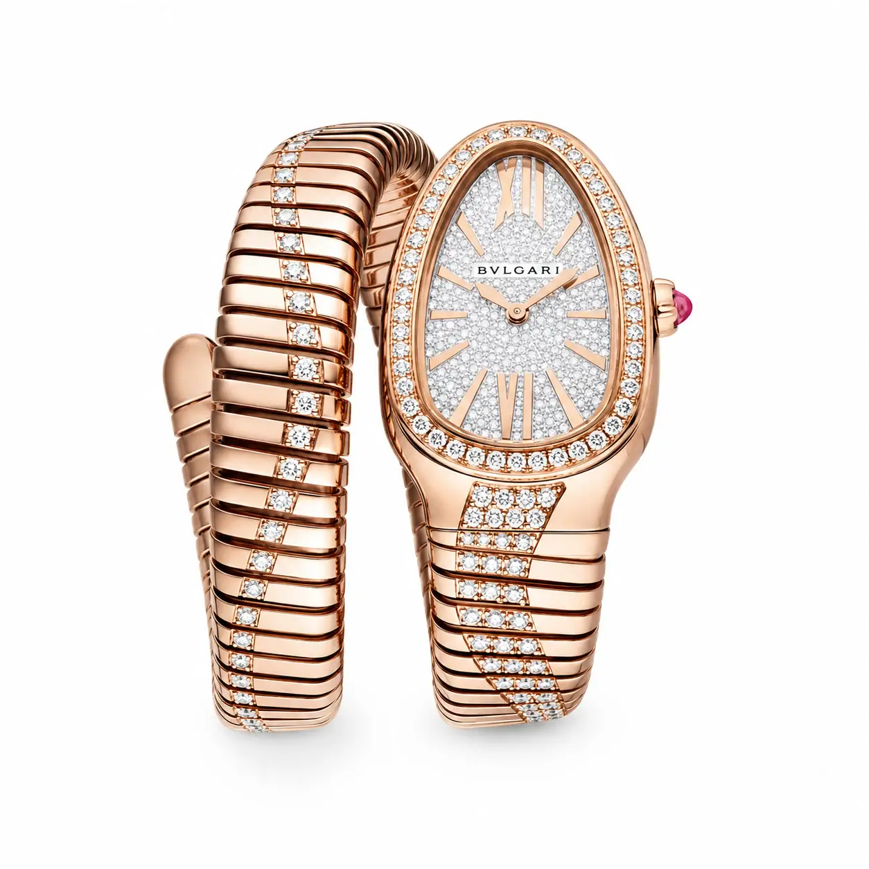 Apresentação Bulgari Serpenti Tubogas — Ouro Rosé Pavê